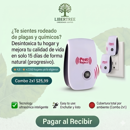 Combo 2x1: Repelente Ultrasónico Anti-Plagas (Pest Reject)